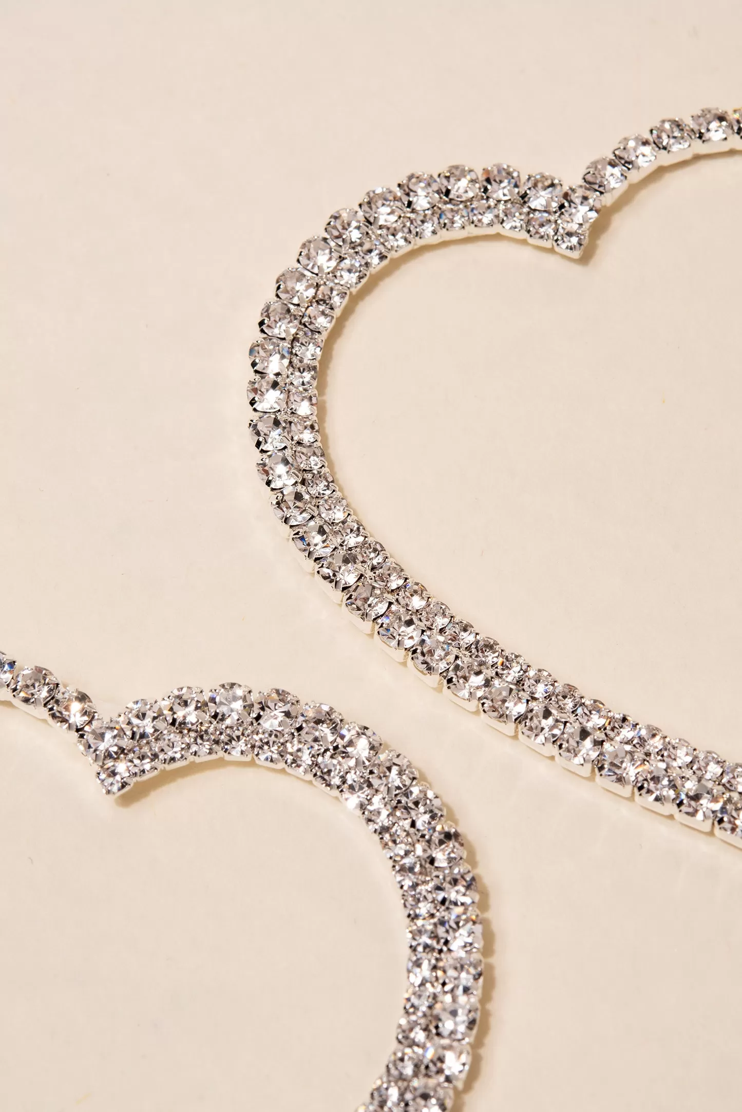 Maira's Rhinestone Heart Hoop Earrings