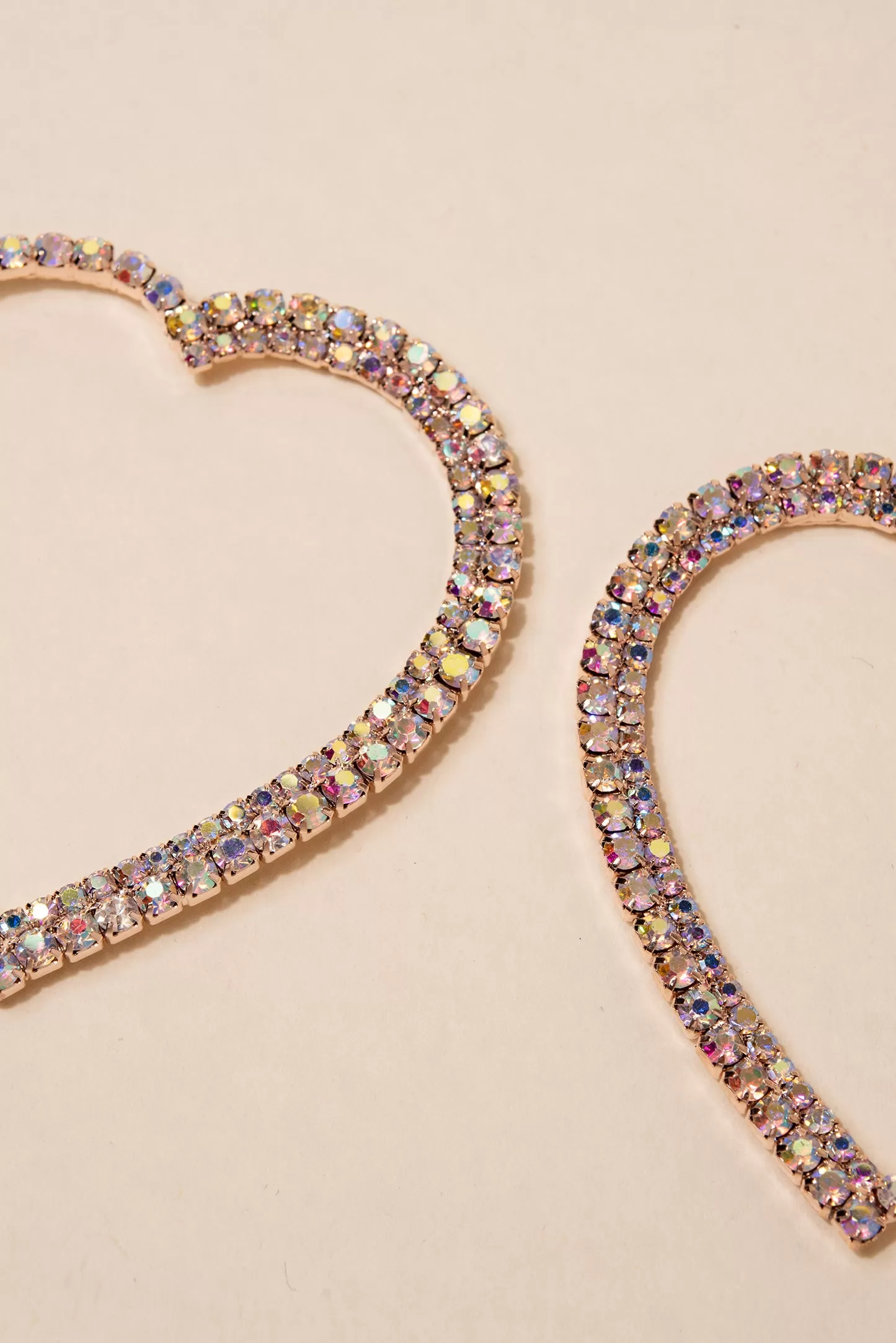 Maira's Rhinestone Heart Hoop Earrings