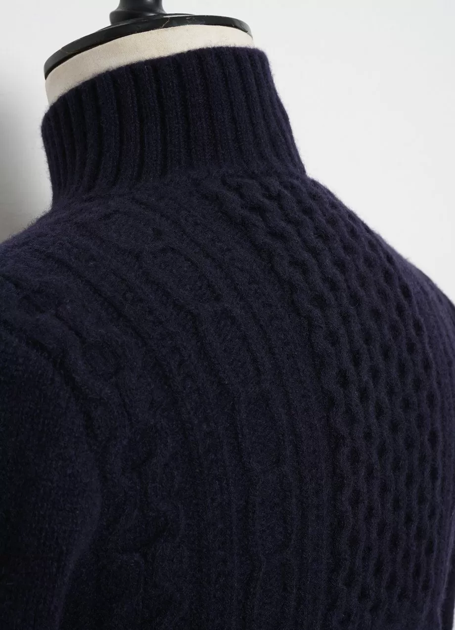 MAIRTÍN BEAG | Merino Wool Button-up Knit | Nocturne