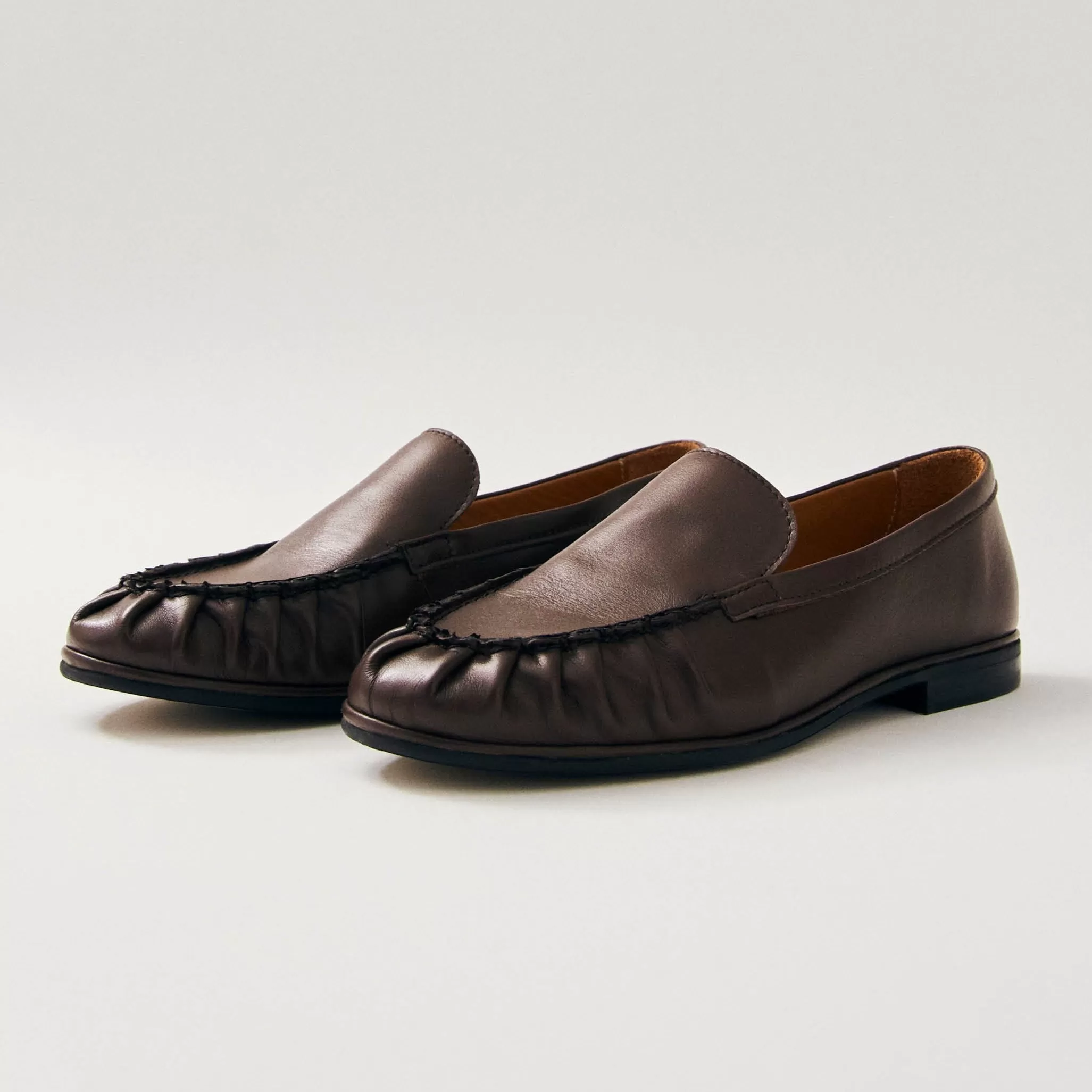 Marty Brown Leather Loafers