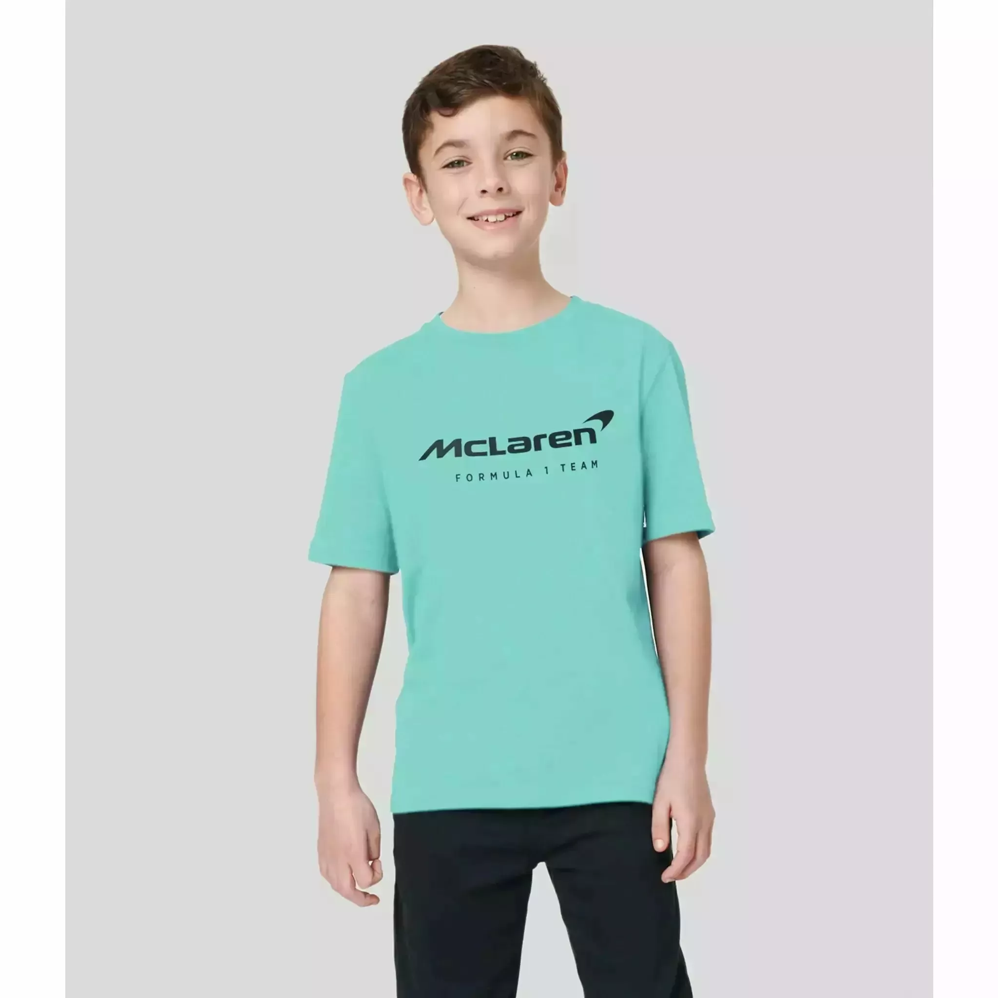 McLaren F1 Kids Miami Neon Logo T-Shirt-Vice Blue/Aqua Sky