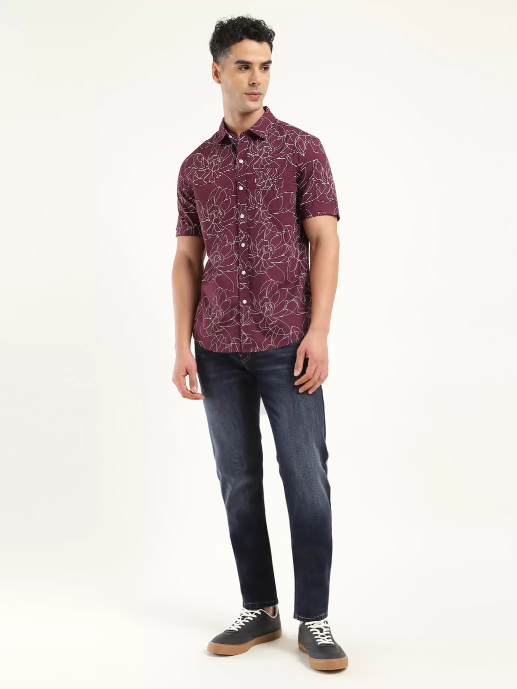 Men's All Over Printed Slim Fit Shirt