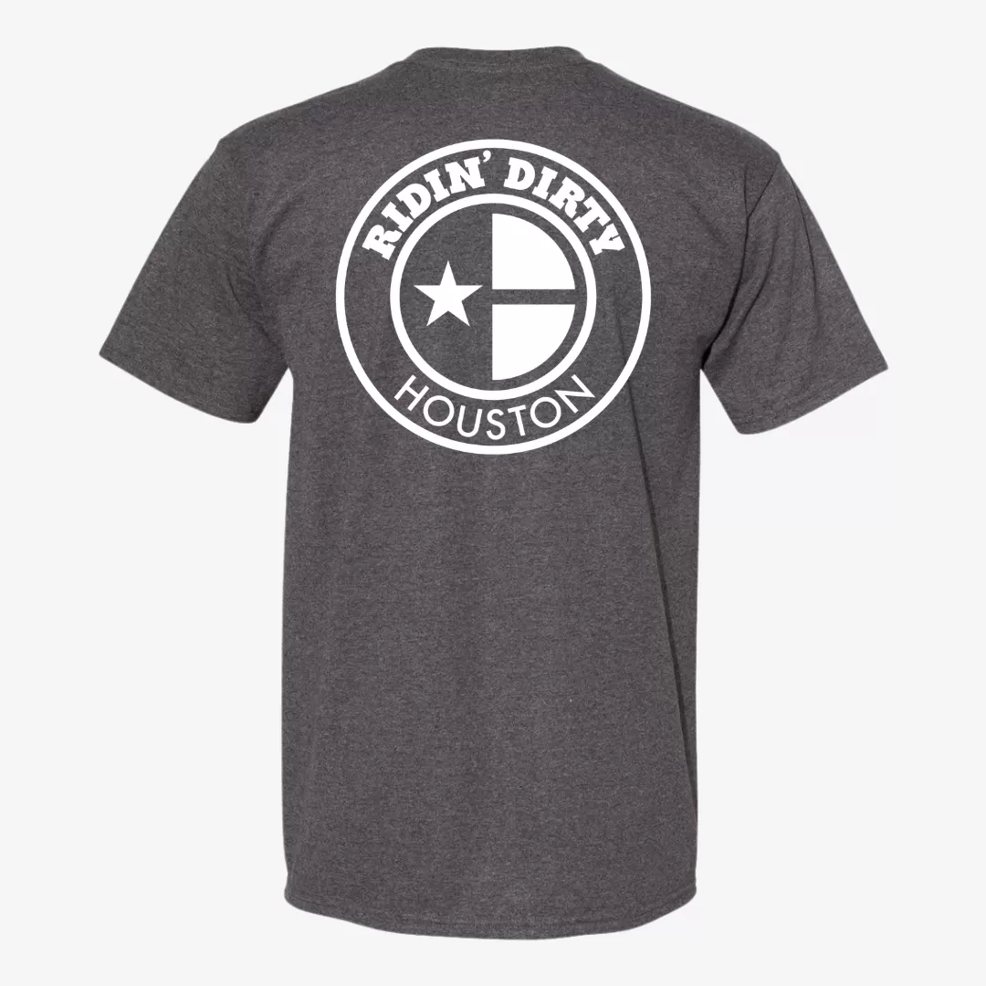 mens ridin' dirty og logo s/s tee (heather charcoal)