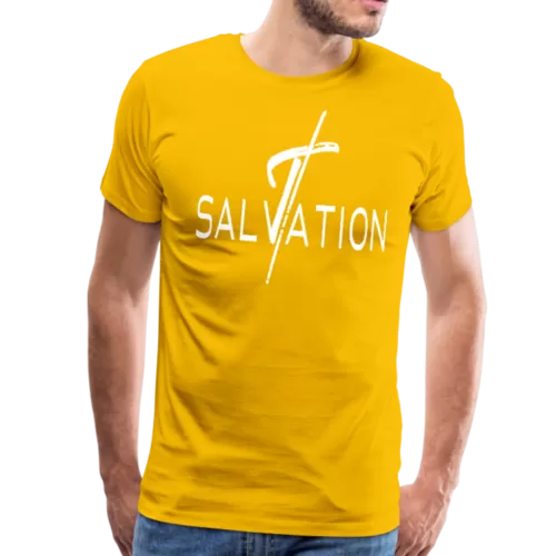 Mens T-Shirts, Salvation Graphic Text Shirt