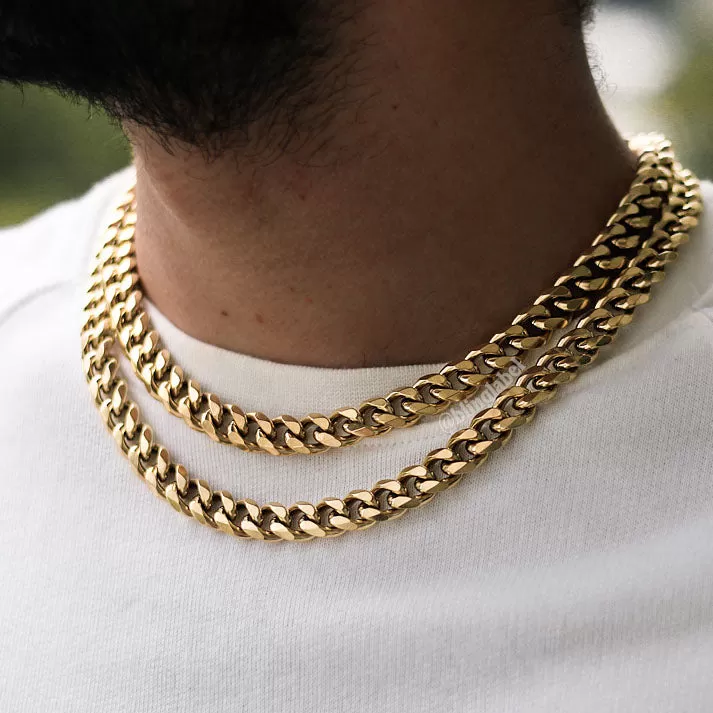 Miami Cuban Link Choker Chain in Gold