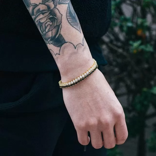 Mister Crystal Gold & Black Bracelet