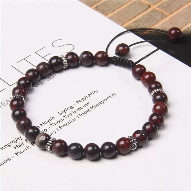 Natural Bloodstone Adjustable Bracelet