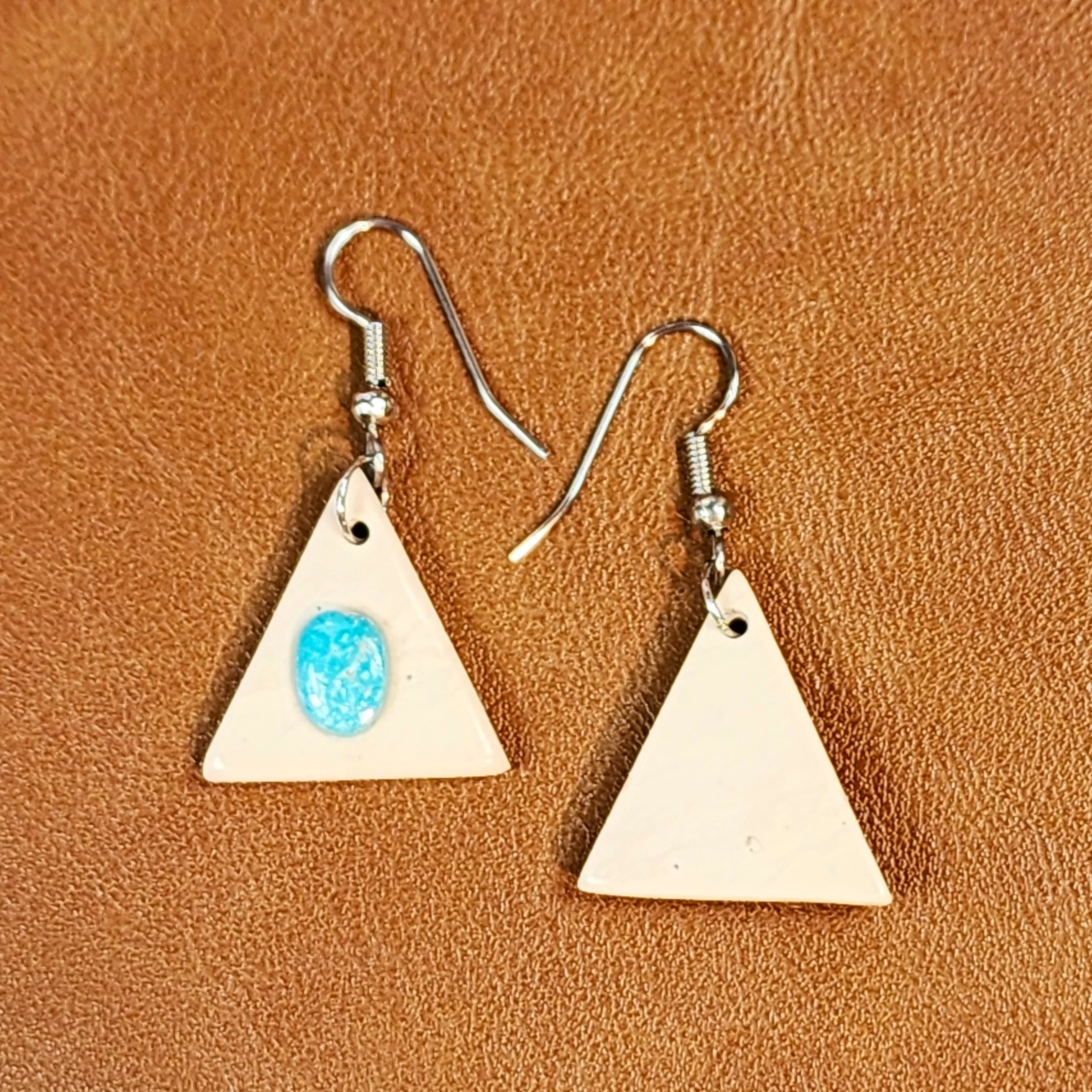 Natural Kingman Turquoise & Serpentine Earrings