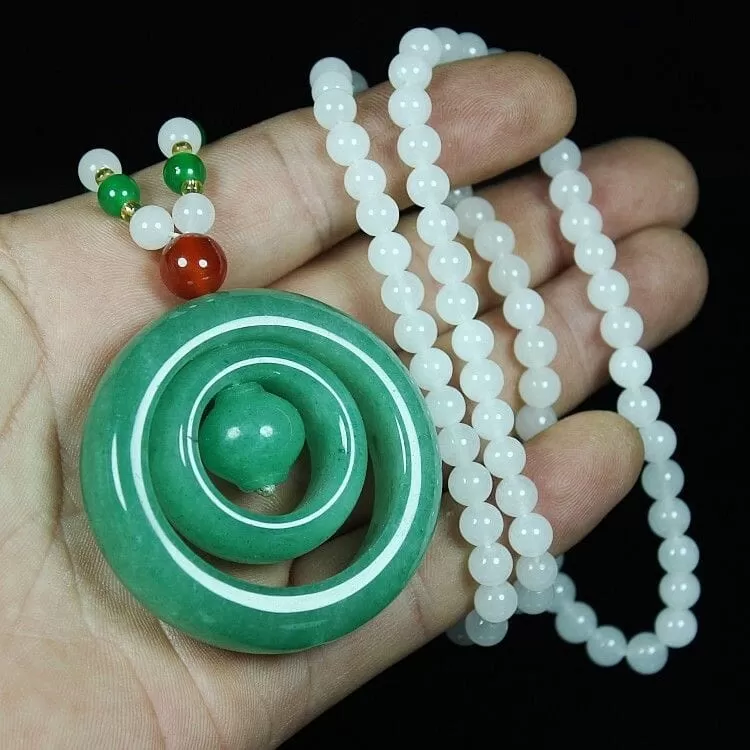 Natural Tanglin Jade Stone Pendant Necklace