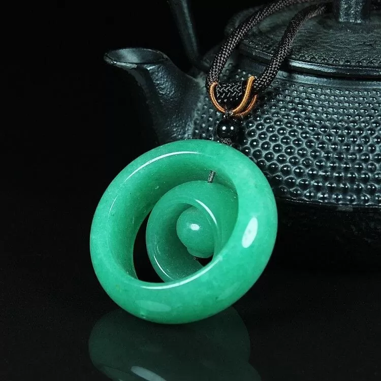 Natural Tanglin Jade Stone Pendant Necklace