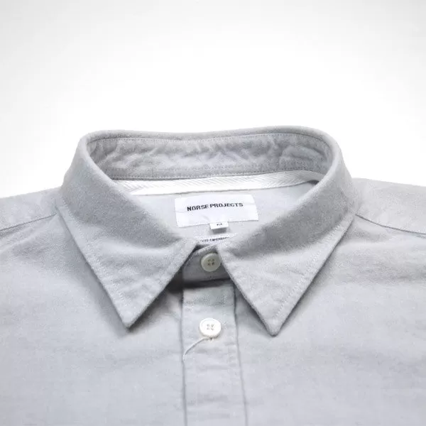 Norse Projects - Anton Heavy Brushed Oxford Shirt - Light Grey