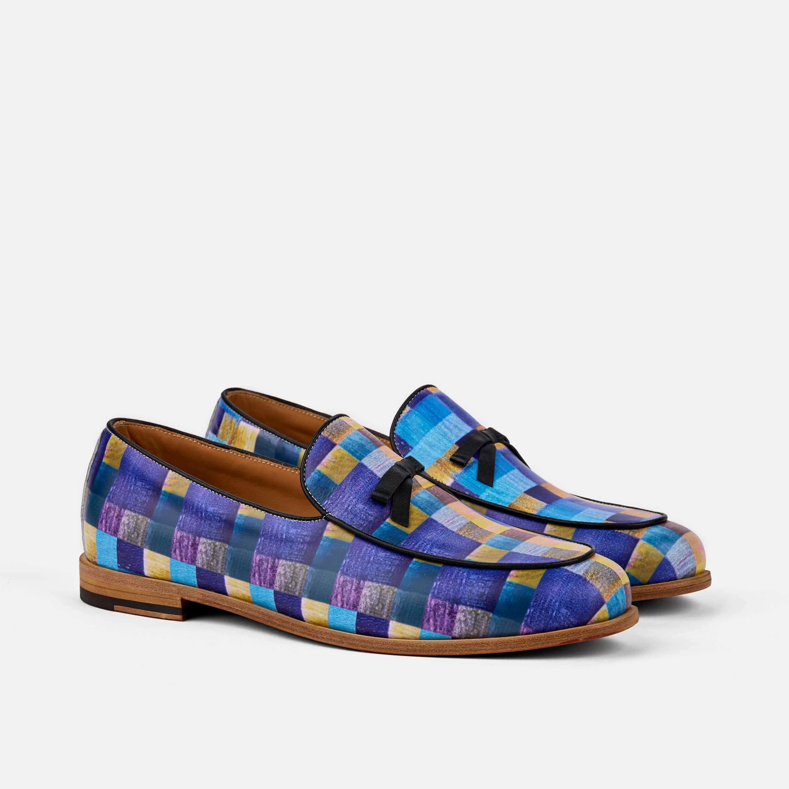 Odell Purple Rain Leather Belgian Loafers