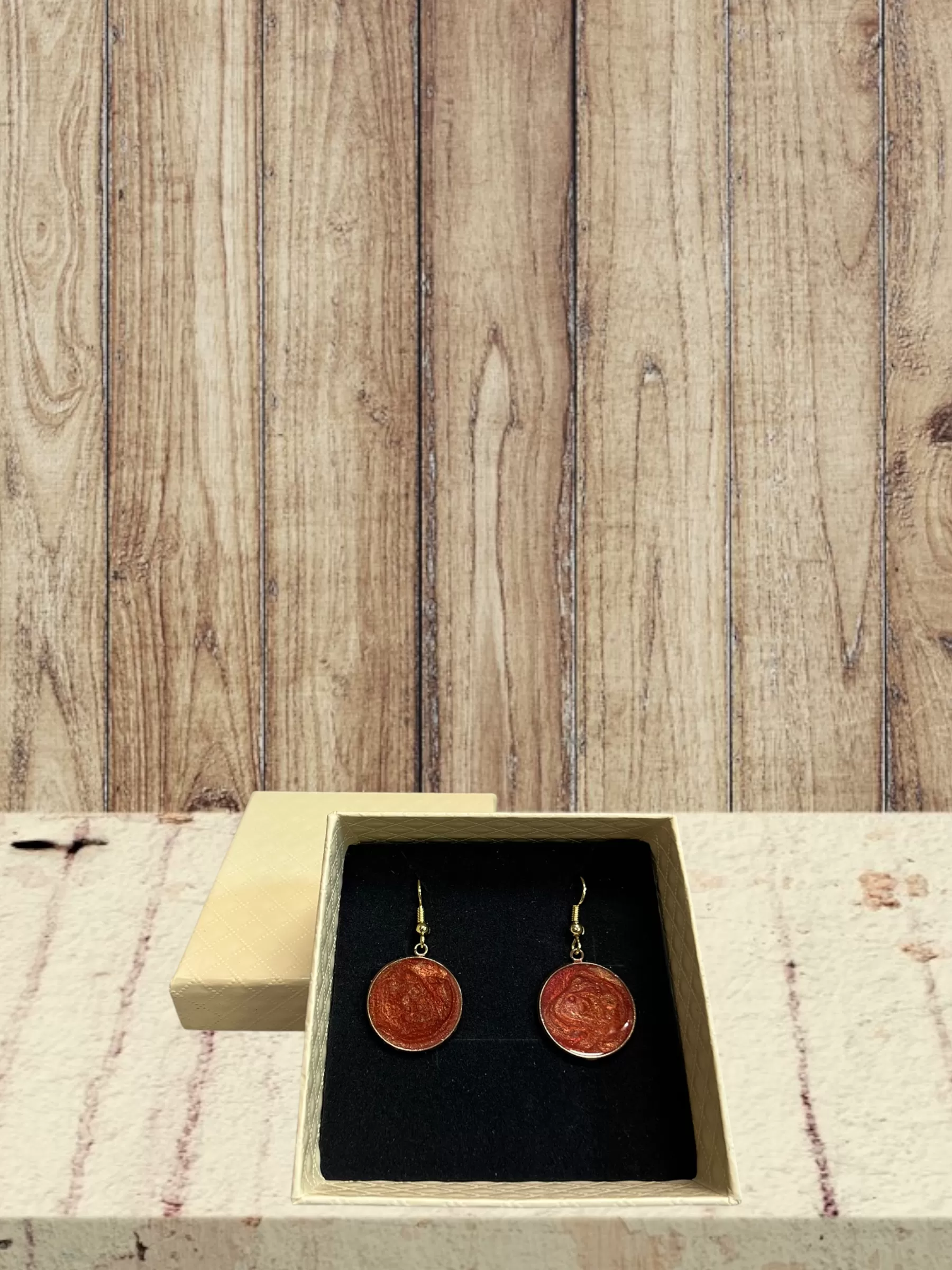 One-of-a-Kind Resin Rose Earrings for Summer & Mother's Day!