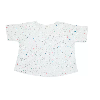 Outer Space Crop Tee White