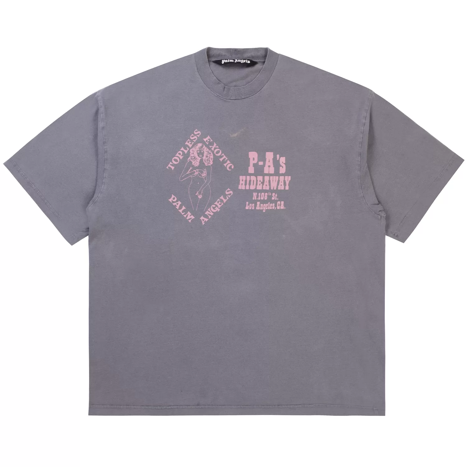 Palm Angels Exotic Club Tee Vintage Grey (Pre-Owned)