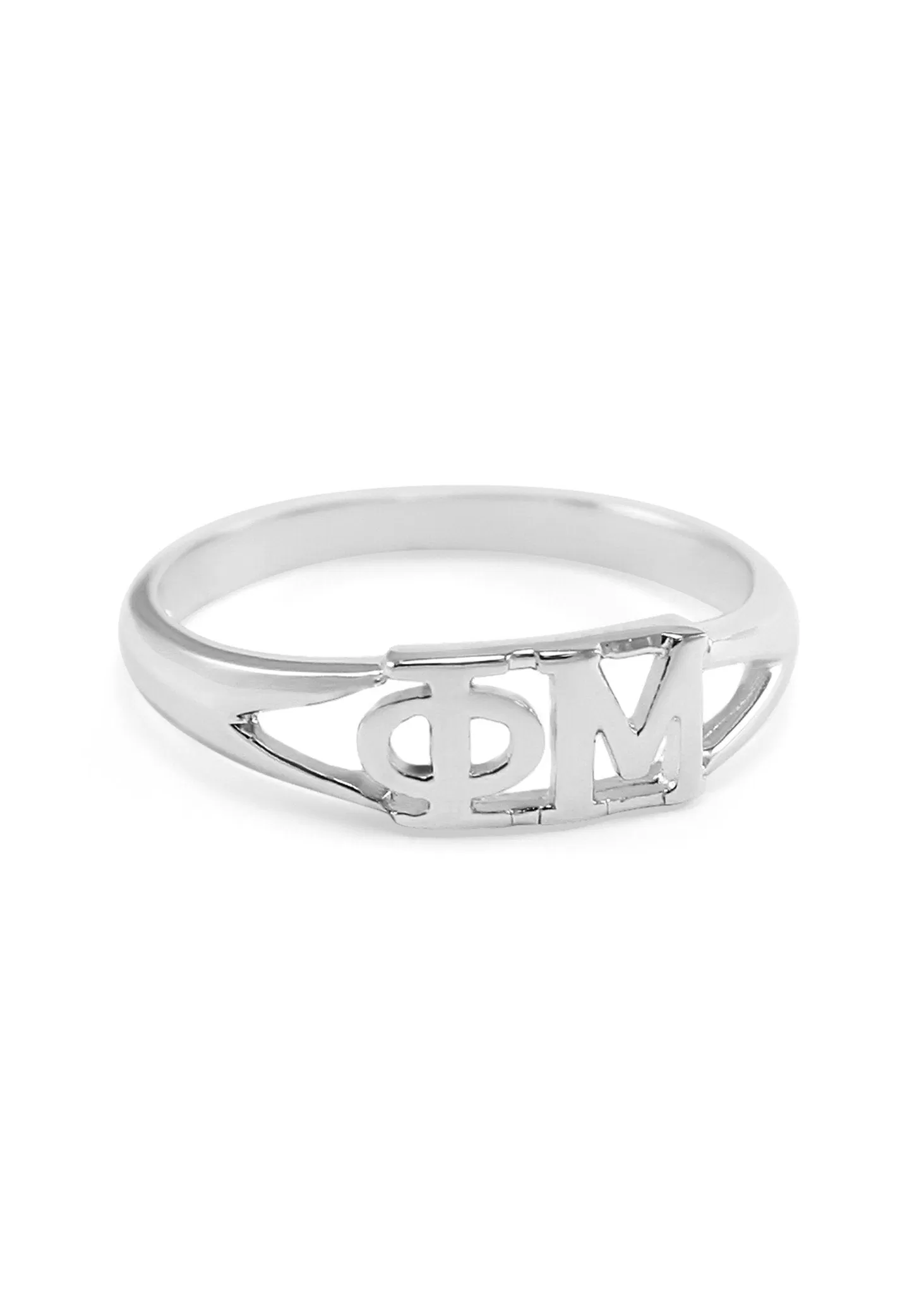 Phi Mu Sterling Silver Ring