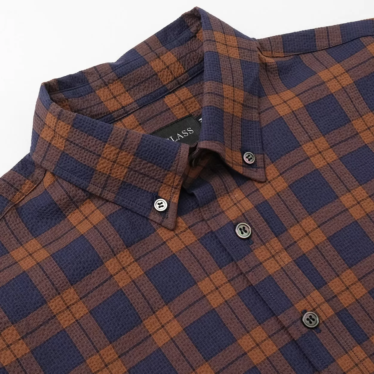 Plaid Micro Seersucker S/S Shirt