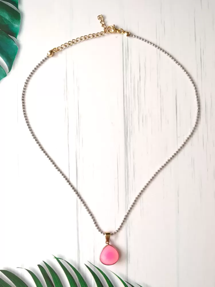 Polly Chain Single Gem Drop Pendant