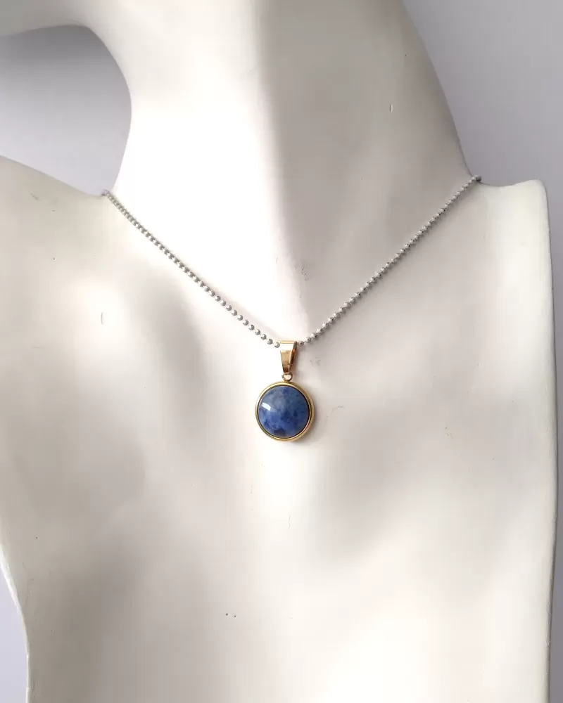 Polly Chain Single Gem Drop Pendant