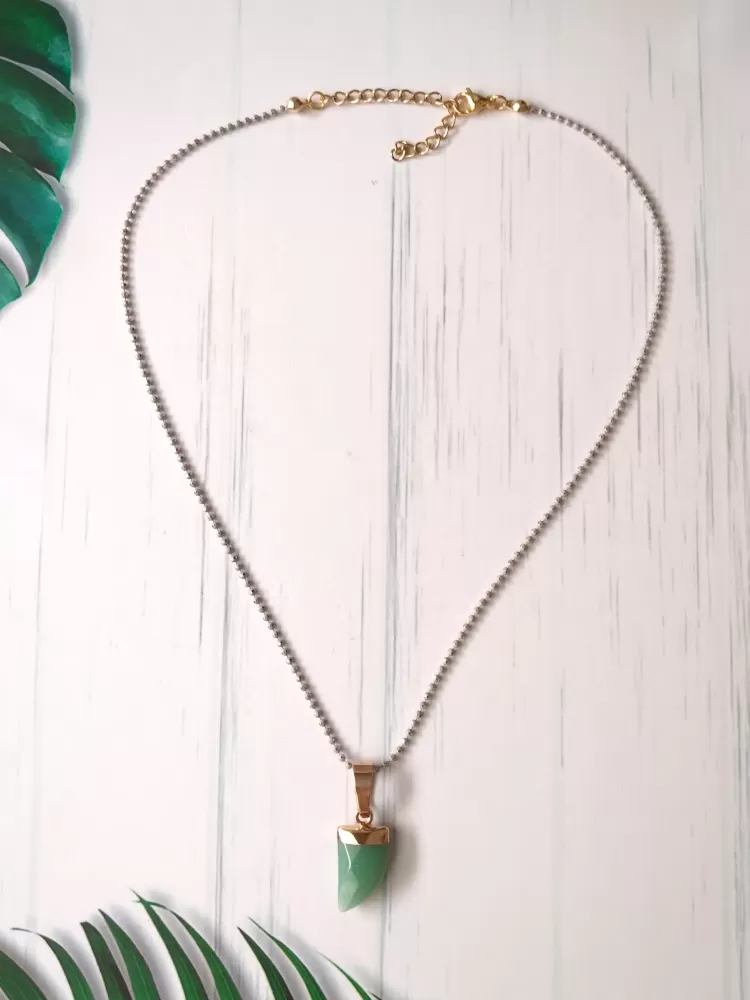 Polly Chain Single Gem Drop Pendant