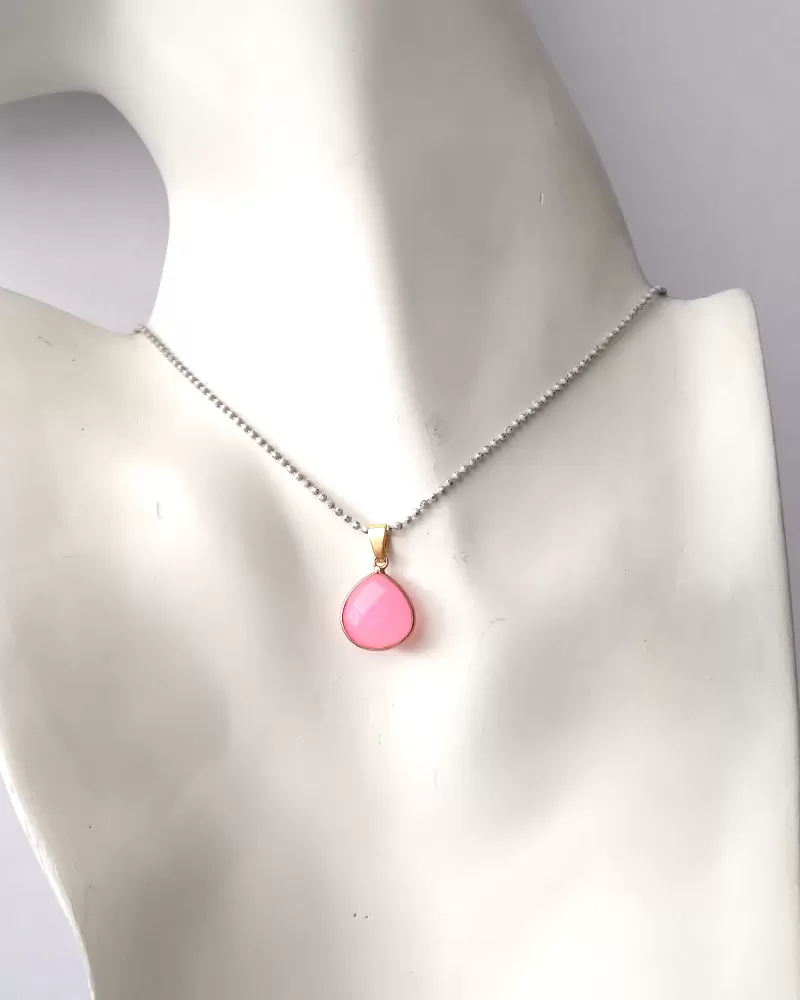 Polly Chain Single Gem Drop Pendant