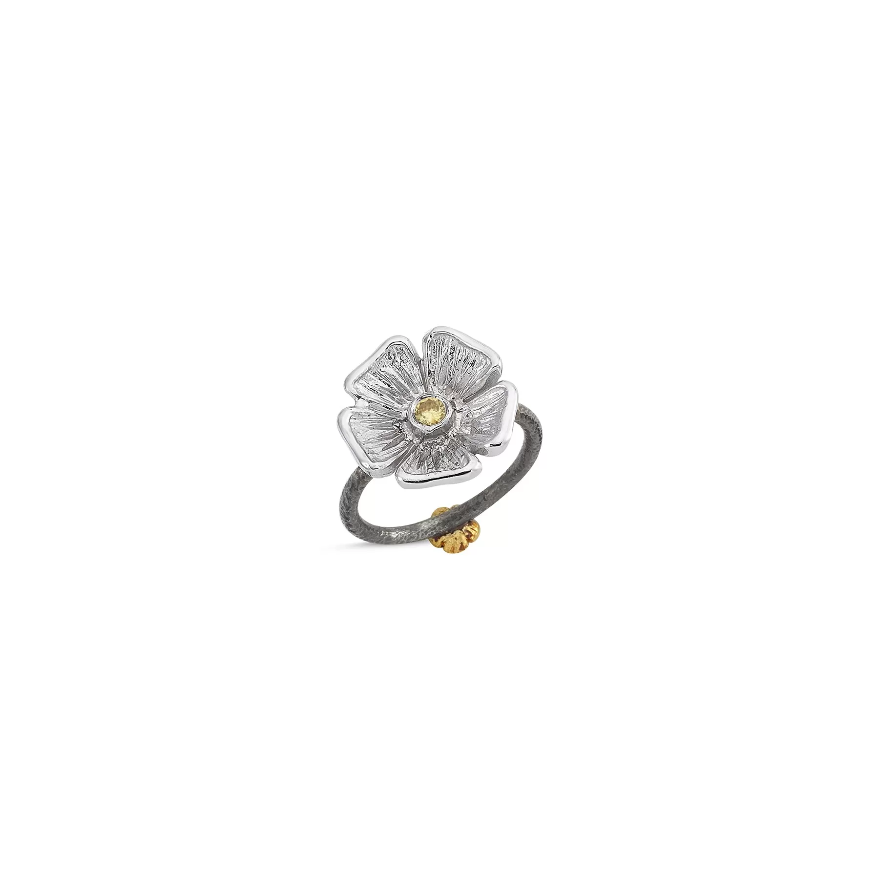 PRECIOUS POSIE RING—LARGE/WHITE GOLD