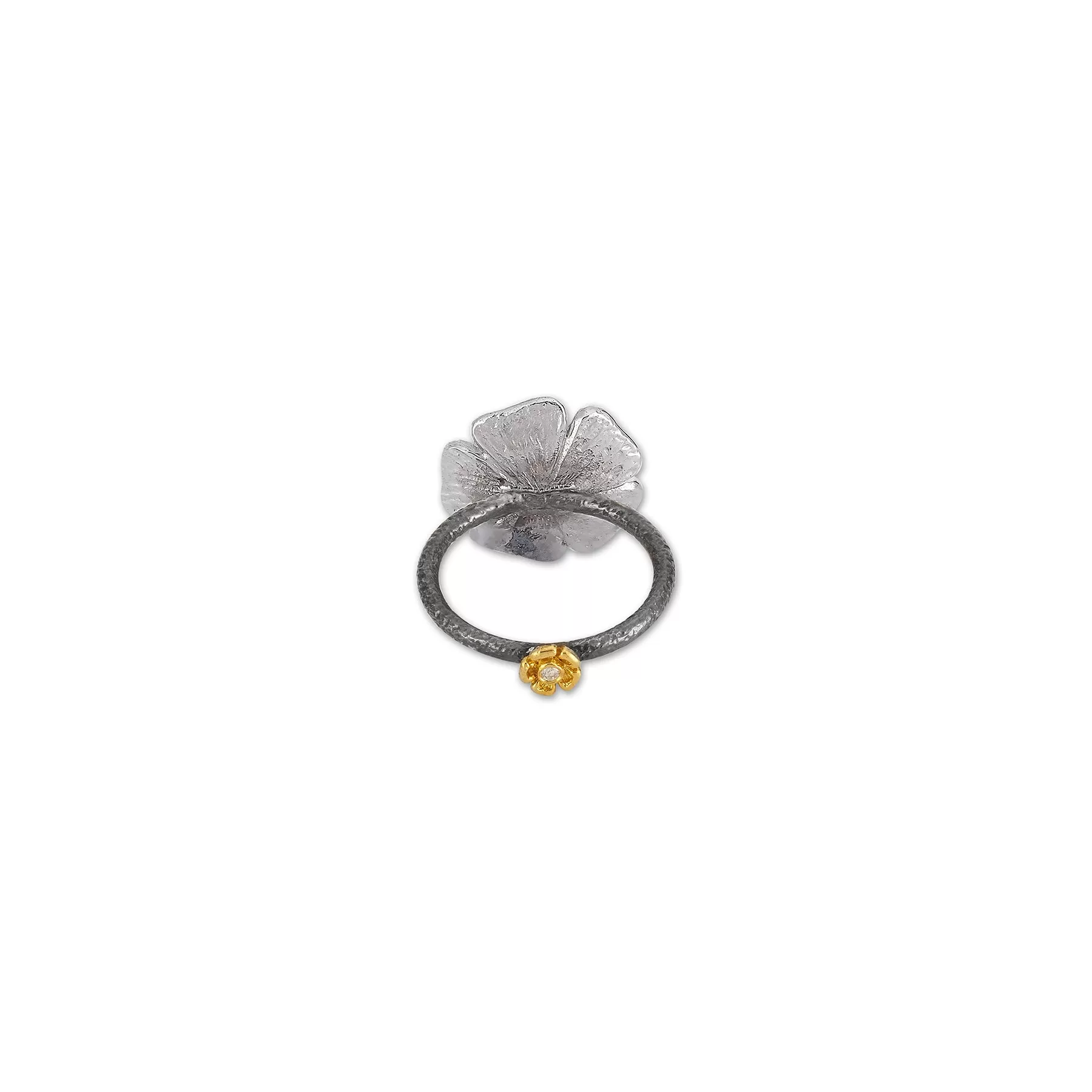 PRECIOUS POSIE RING—LARGE/WHITE GOLD