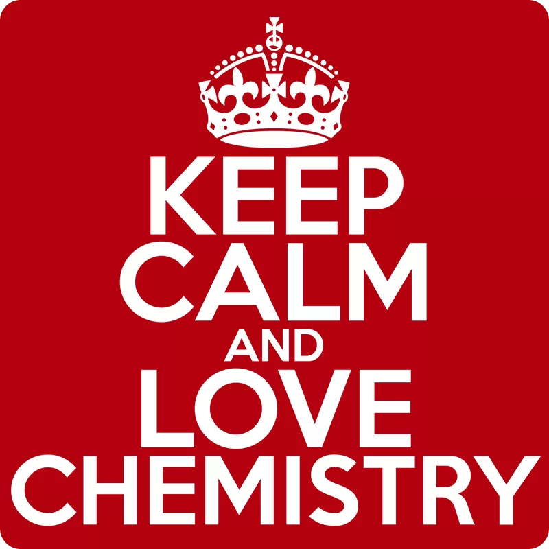 "Keep Calm and Love Chemistry" (white) - Men's T-Shirt