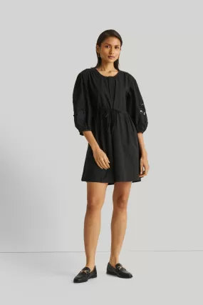 Reistor Shirt Dress with Balloon Sleeves in Black