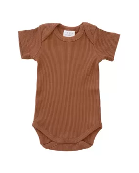 Ribbed Bodysuit – Rust