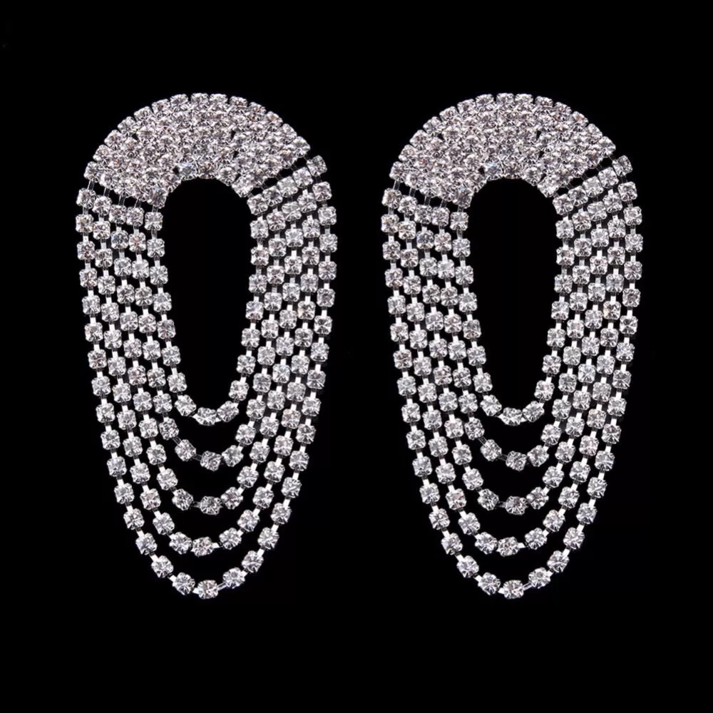 Roa Rhinestone Statement Earrings - LAST CHANCE