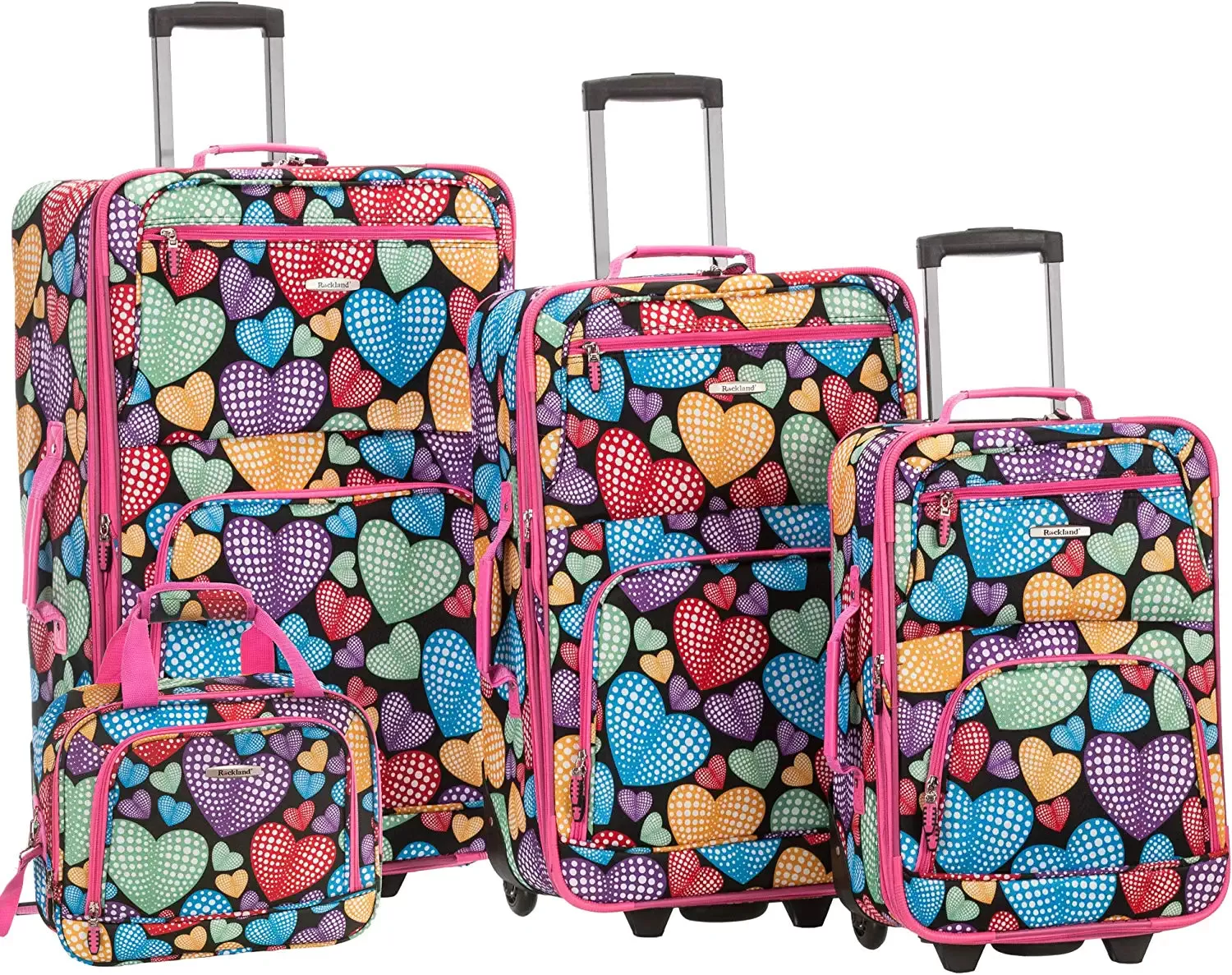 Rockland Jungle Softside Upright Luggage Set 4-Piece (14/29/24/28)