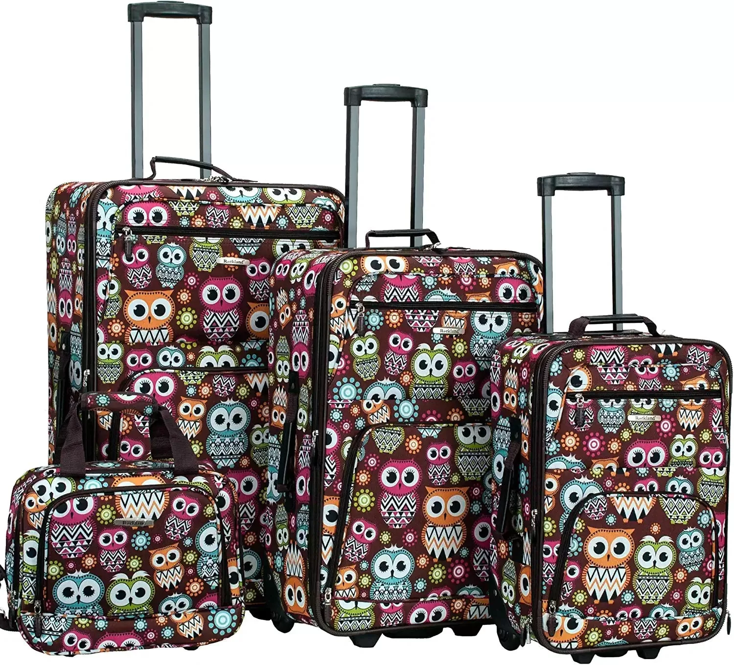 Rockland Jungle Softside Upright Luggage Set 4-Piece (14/29/24/28)