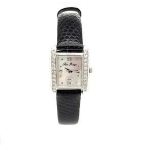 Ron George Watch with Mother of Pearl and Twenty-Two Diamonds in 14K White Gold