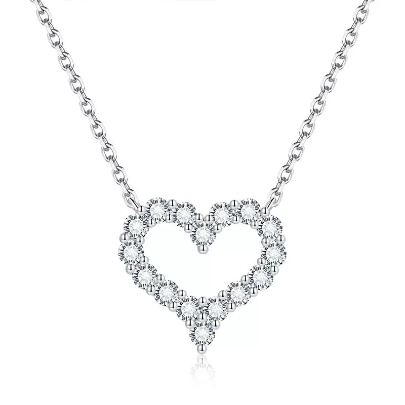 S925 Moissanite Love Heart Necklace