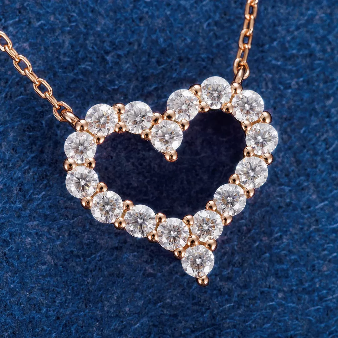 S925 Moissanite Love Heart Necklace