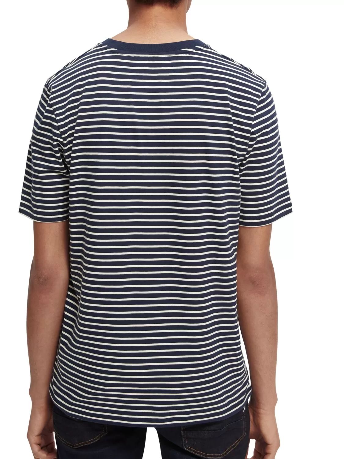 Scotch & Soda -Striped Crewneck Tee - Navy/Cream