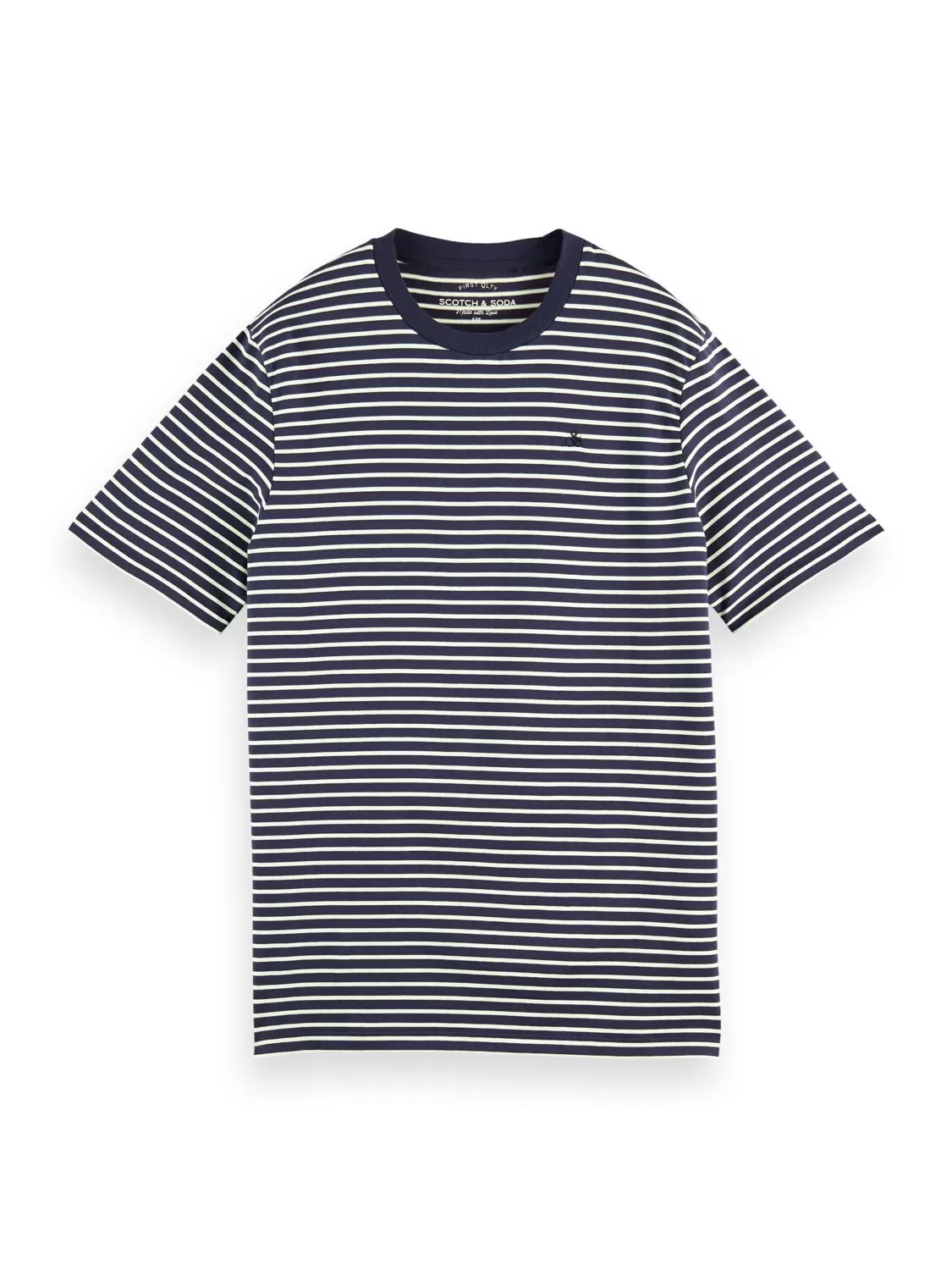 Scotch & Soda -Striped Crewneck Tee - Navy/Cream