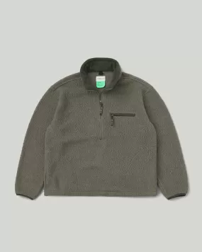 Sherpa Half Zip Pullover Grey