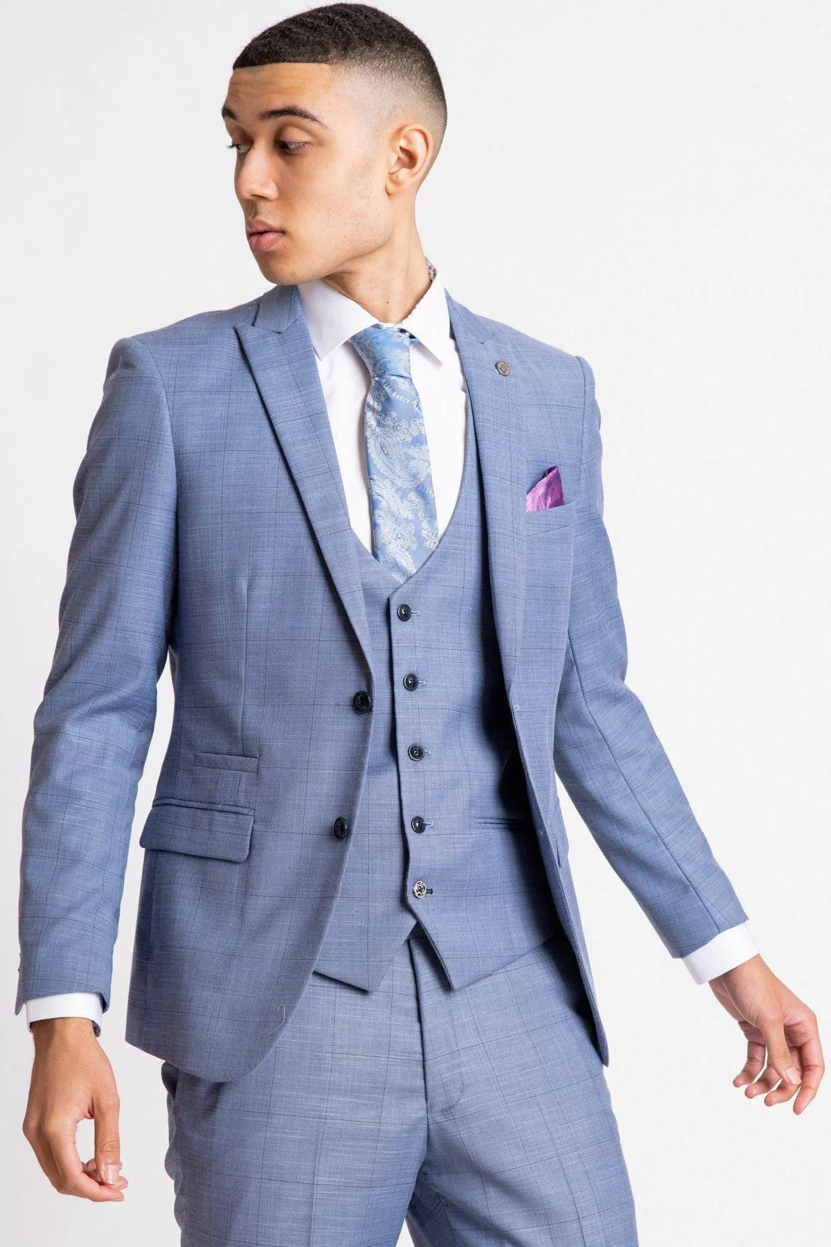 SID - Blue Grey Check Blazer