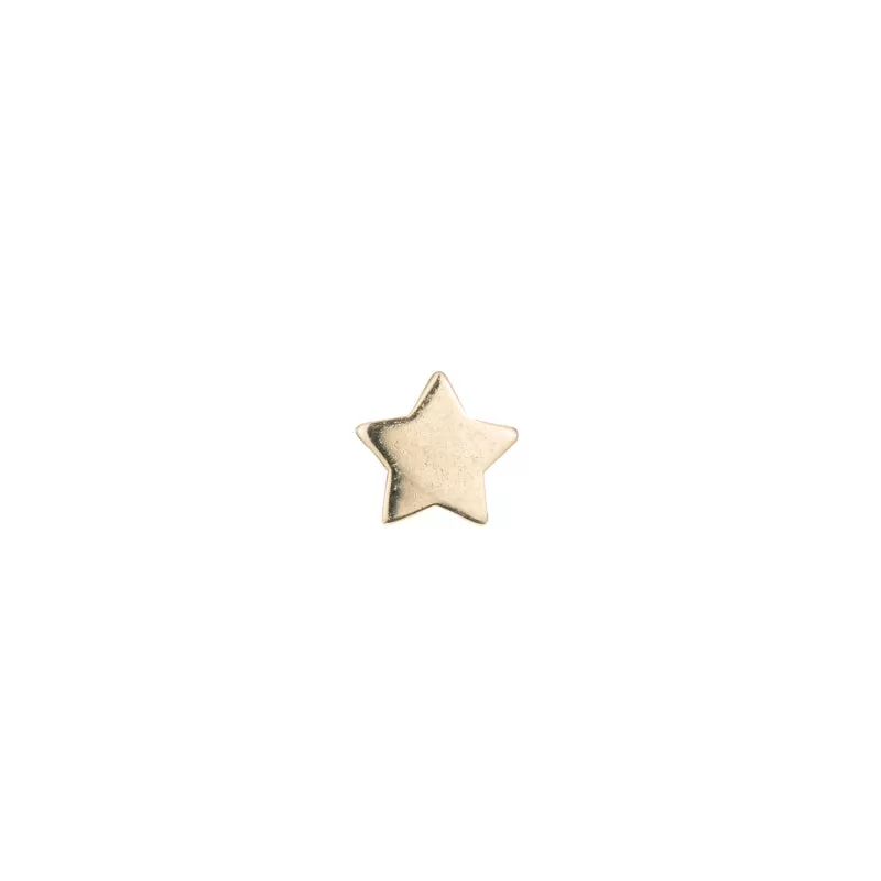 Solid Gold Star Stud Single Earring, 14k