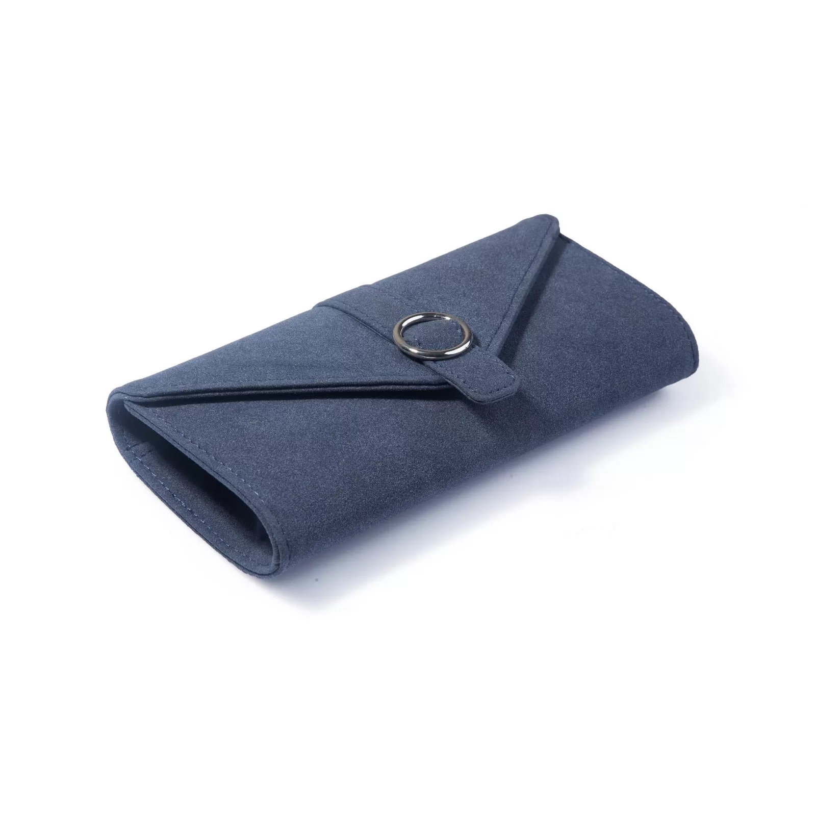 Sonata Blue suede clutch