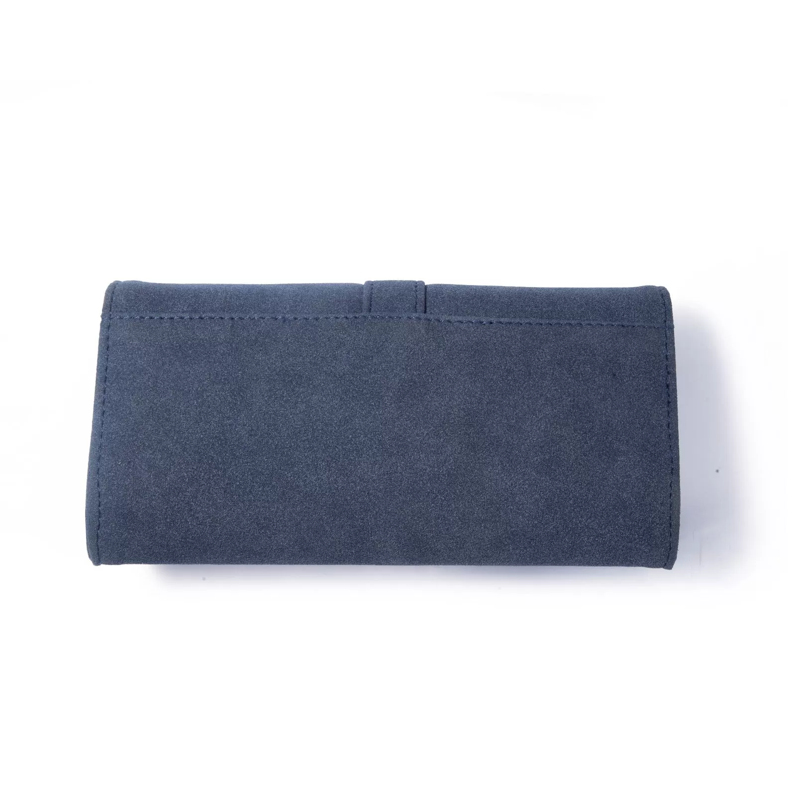 Sonata Blue suede clutch