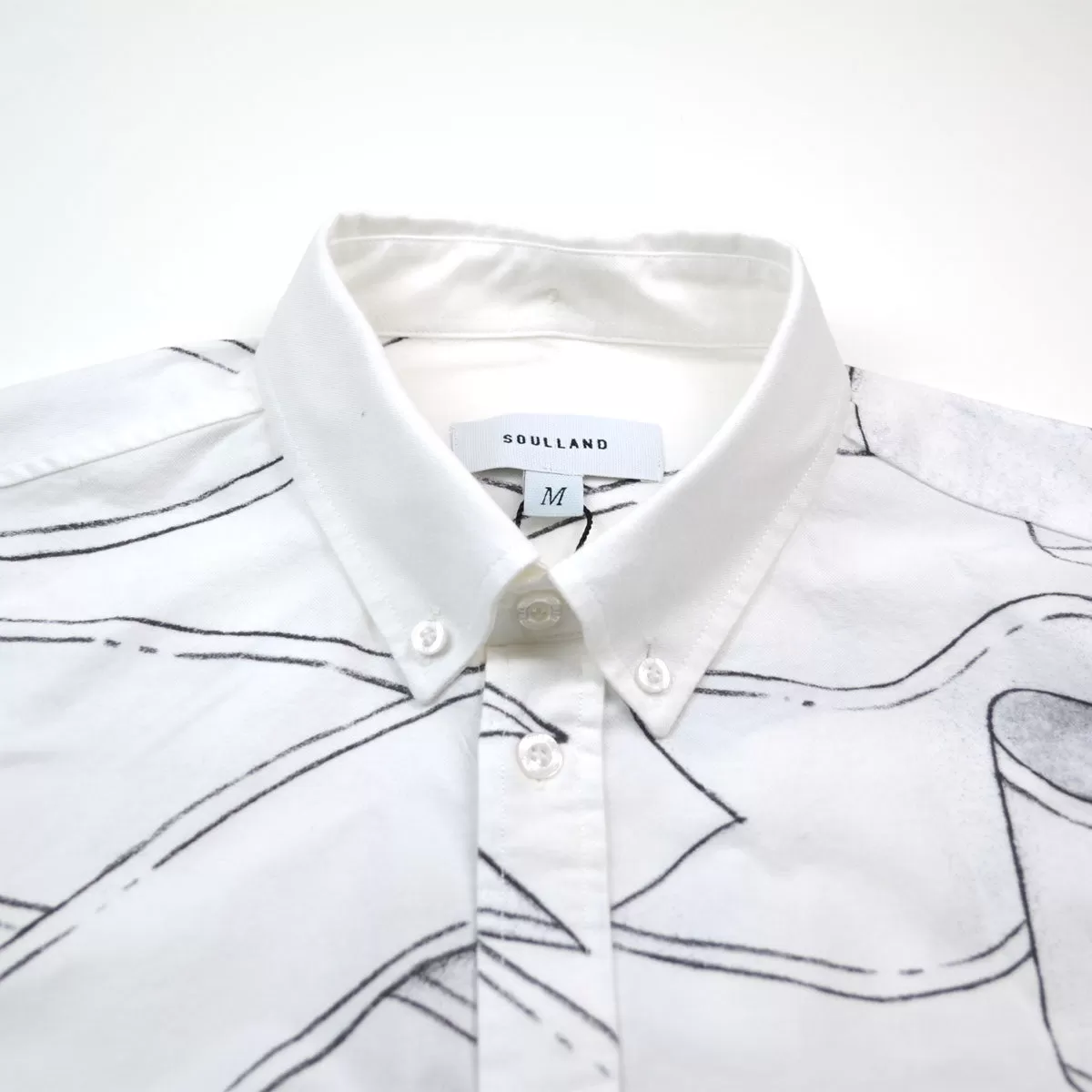 Soulland - Rusty Shirt with Allover Print - White / Black