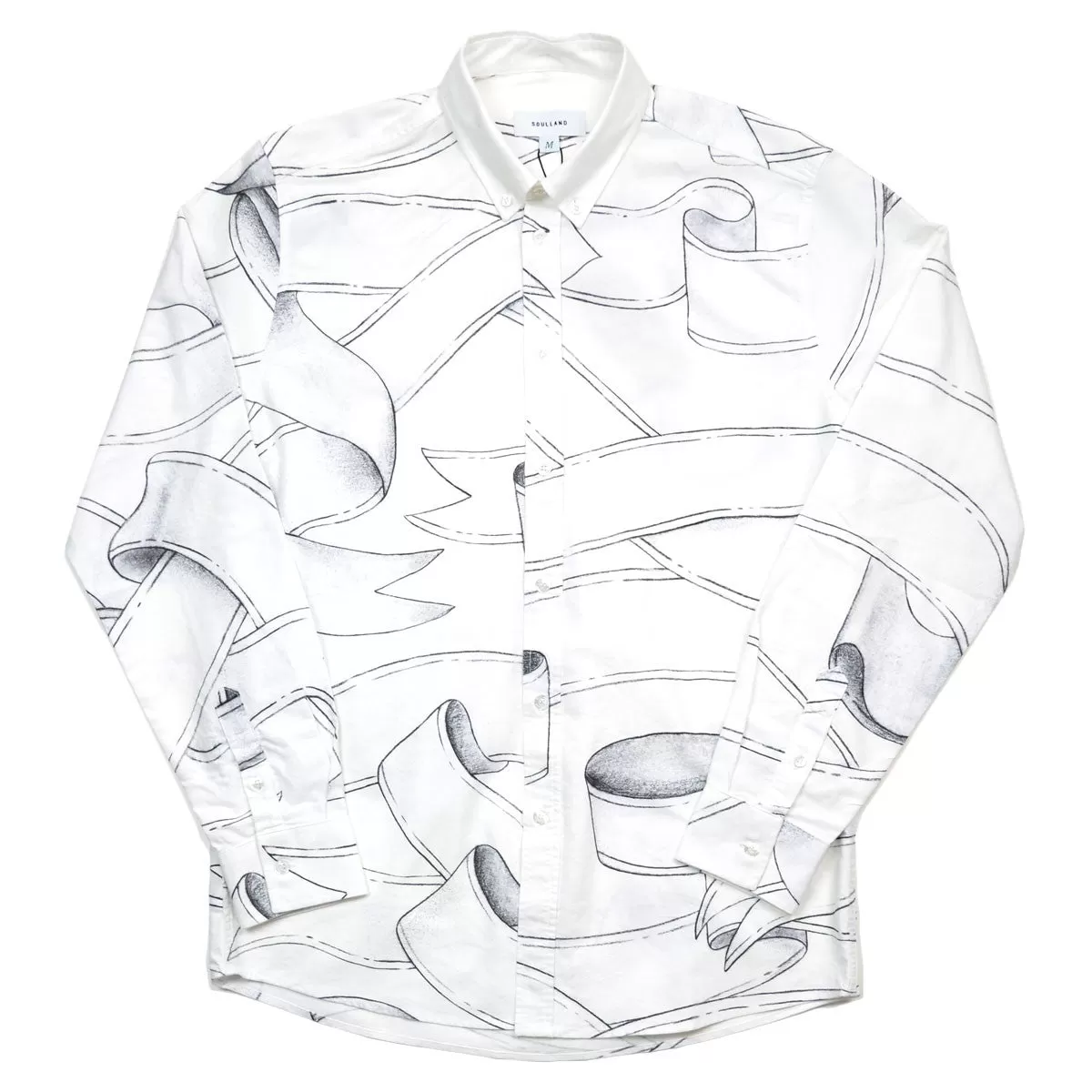 Soulland - Rusty Shirt with Allover Print - White / Black