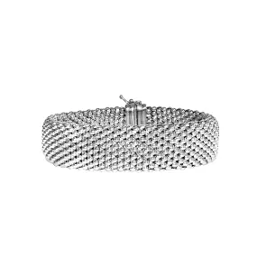 Sterling Silver Mesh Style Women's Bracelet, 7.5