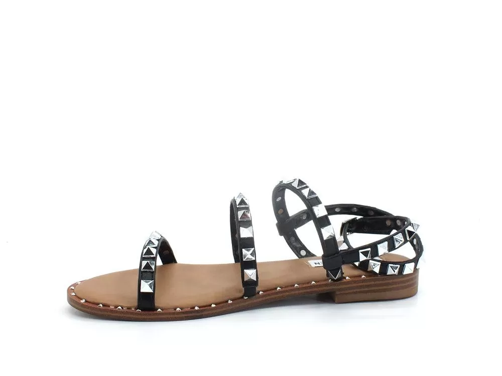 STEVE MADDEN Travel Sandalo Gladiator Borchie Black TRAV02S1