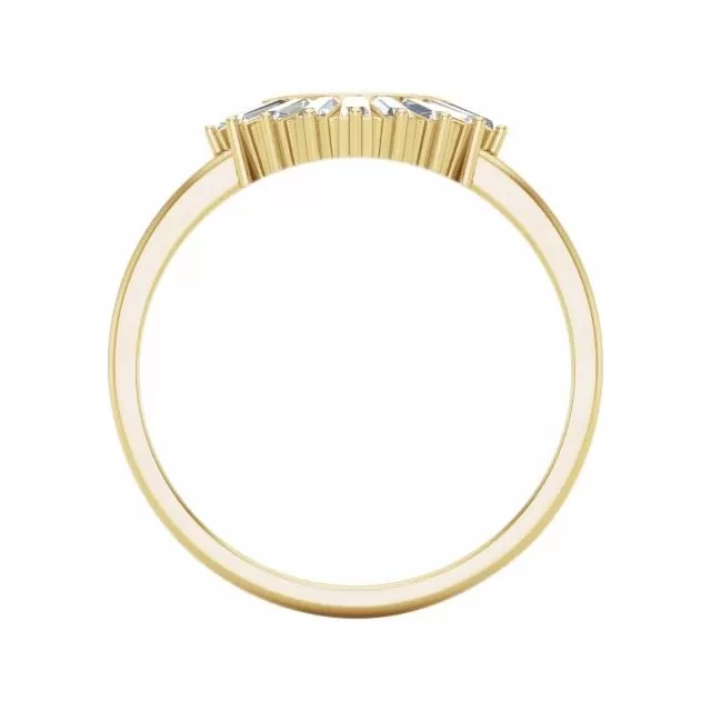 Sunset Curved Baguette Diamond Band in Recycled 14k Gold