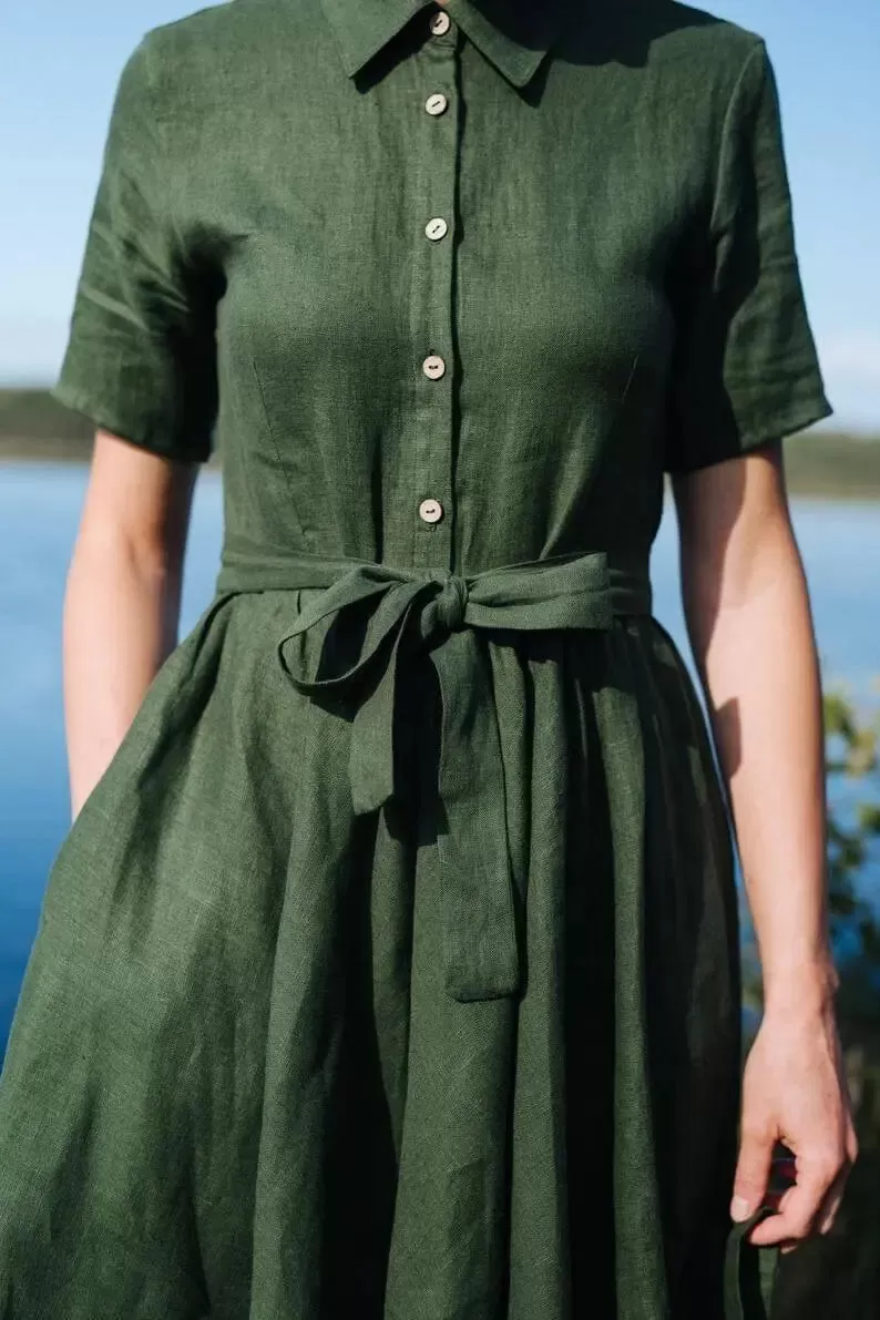 Sydney Forest linen dress