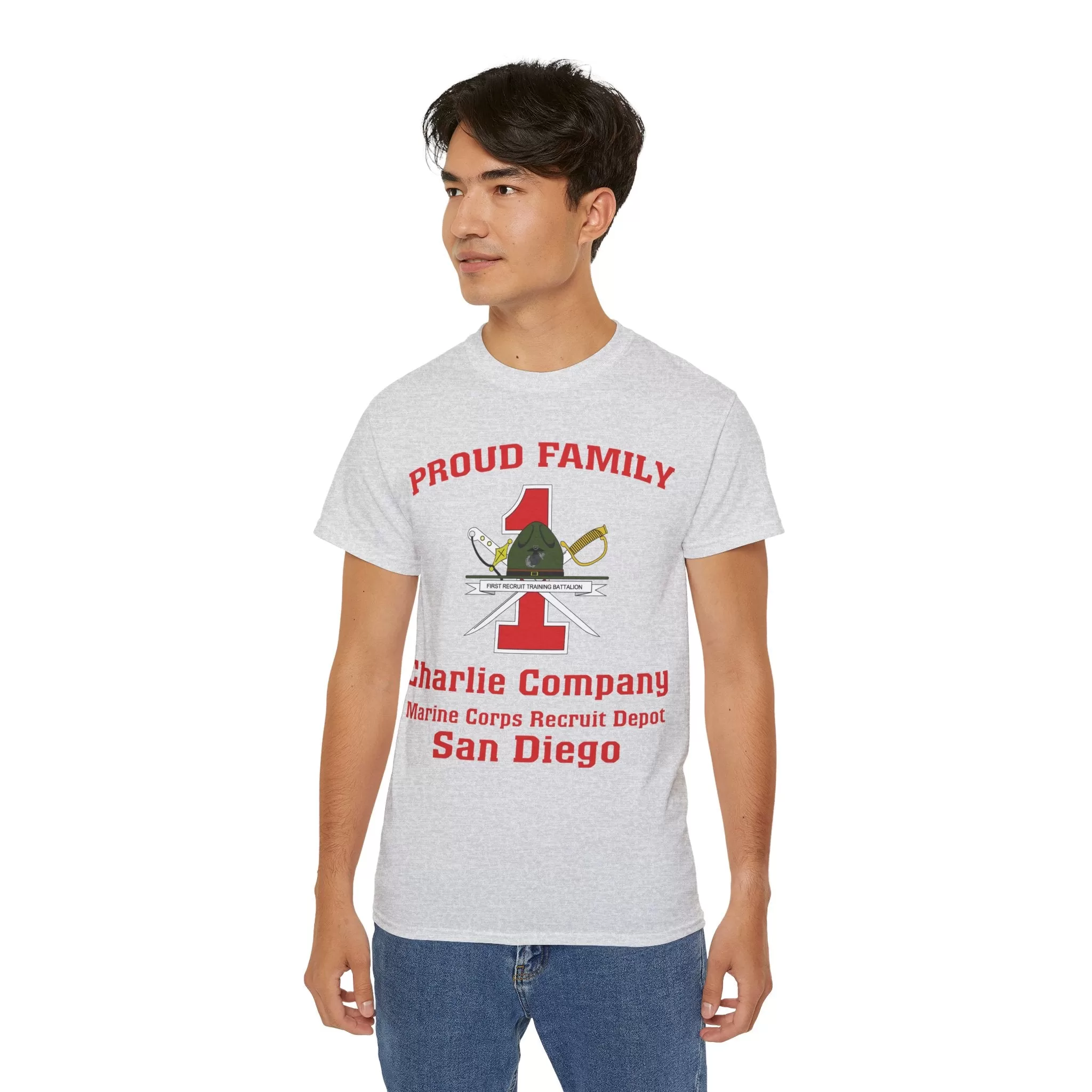 T-Shirt: Charlie Co. MCRD San Diego (1st Battalion Crest)